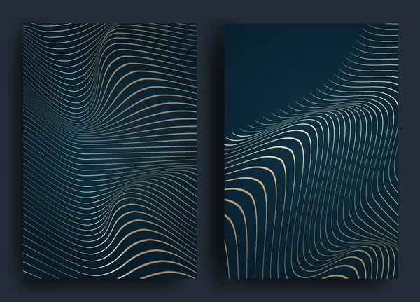 Fondo abstracto con formas geométricas y líneas curvas Diseño para cubiertas, carteles, papel de envolver — Vector de stock