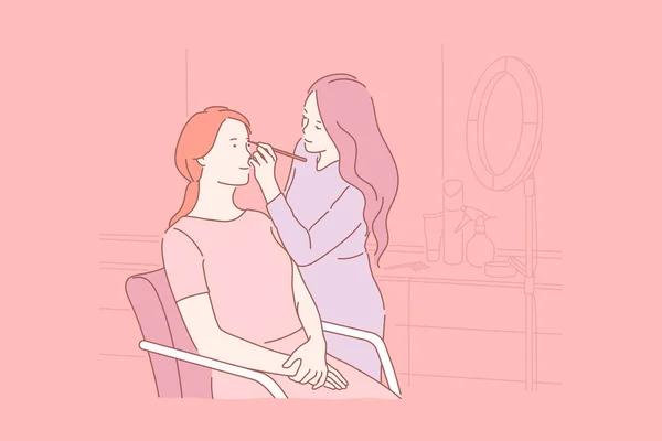 Soins, beauté, maquillage, concept d'épilation . — Image vectorielle