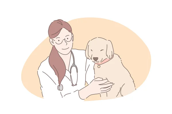 Hôpital vétérinaire, clinique vétérinaire, concept de soins de santé pour animaux — Image vectorielle