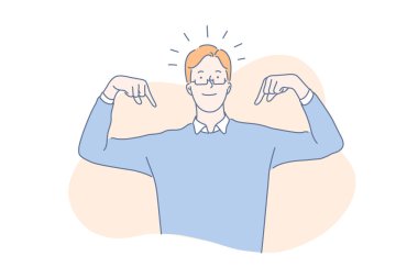 wallpapers Man Pointing At Himself Cartoon svg vector illustration graphic art