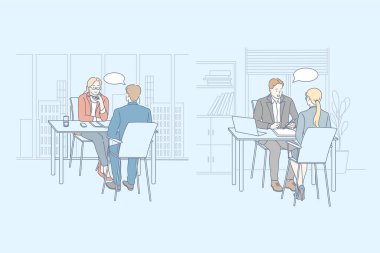 İş görüşmesi, hizmet, iş görüşmesi, insan kaynakları kavramı