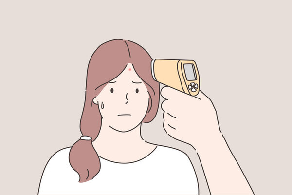 Измерение температуры, концепция медицины
