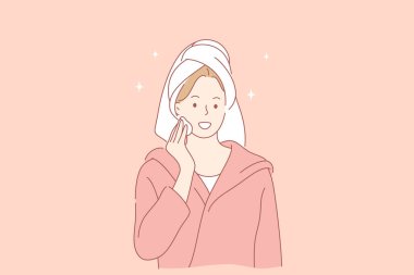 Güzellik, makyaj, cilt konsepti.