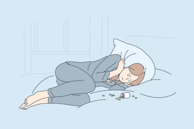 Zihinsel stres, depresyon, aşırı doz, hüsran, bağımlılık konsepti