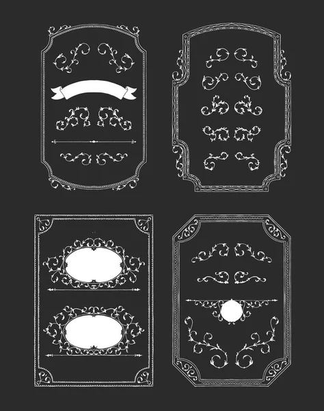 Vintage Frames Elements — Stock Vector