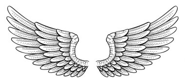 Dövme stil kanatları