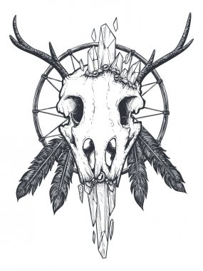 Karga kafatası Totem