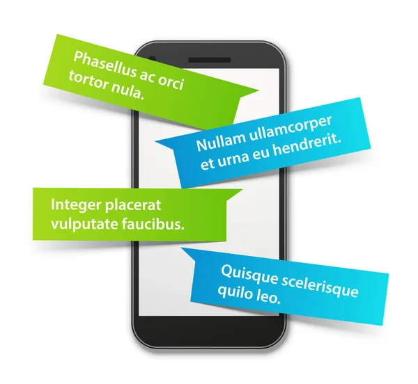 Chat vectoriel Smartphone — Image vectorielle