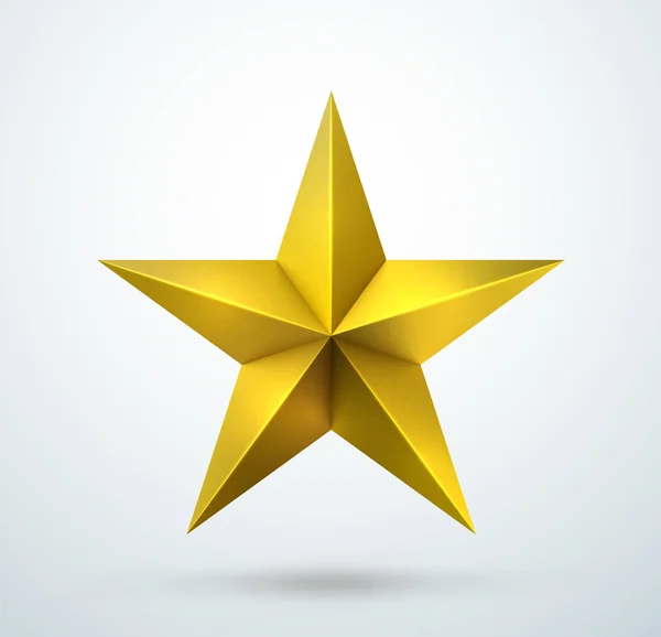 Gold Star on White — Stock Vector