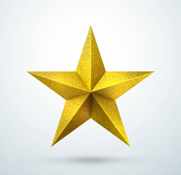 Glittering Gold Star — Stock Vector