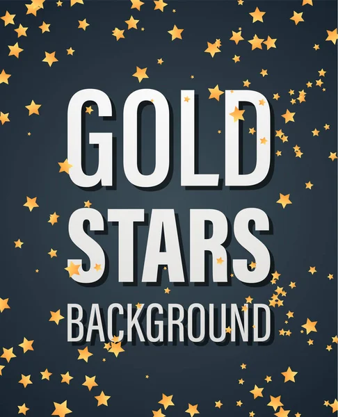 Złote gwiazdy Bakground — Wektor stockowy