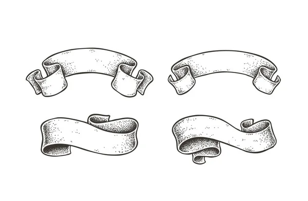 Vektor-Dotwork-Bänder — Stockvektor