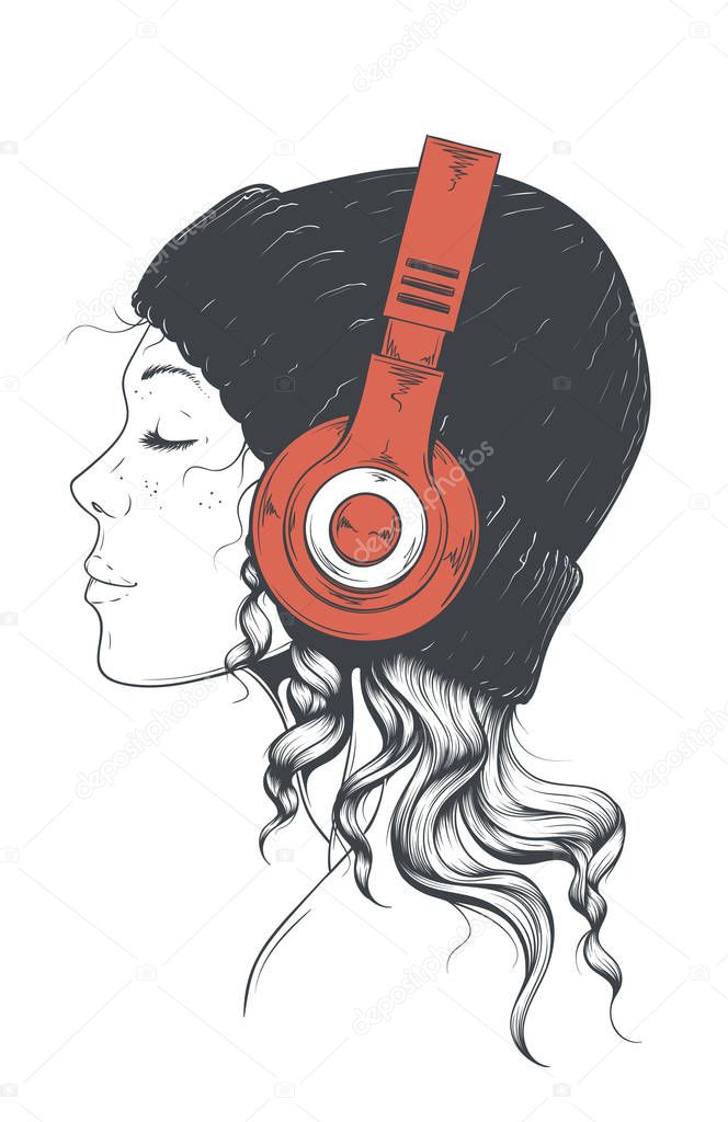 Girl in Headphones