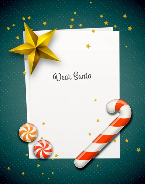 Santa Claus Letter — Stock Vector