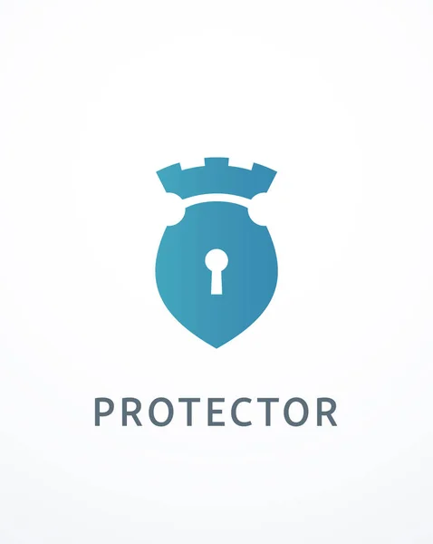 Lock en kasteel Logo — Stockvector