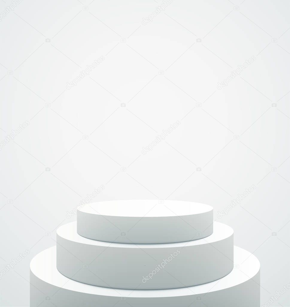 Empty White Pedestal