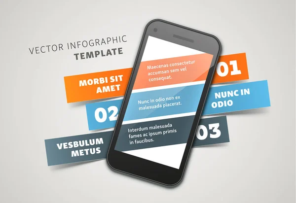 Vector Phone Infographic — Stock Vector