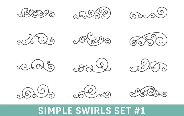 Calligraphic Swirls Collection — Stock Vector