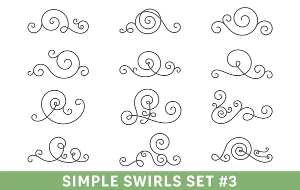 Calligraphic Swirls Collection — Stock Vector