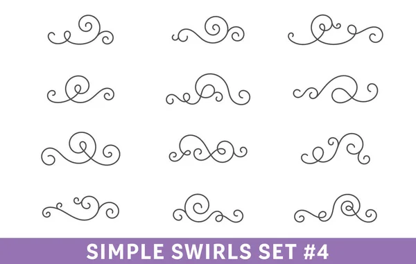 Calligraphic Swirls Collection — Stock Vector