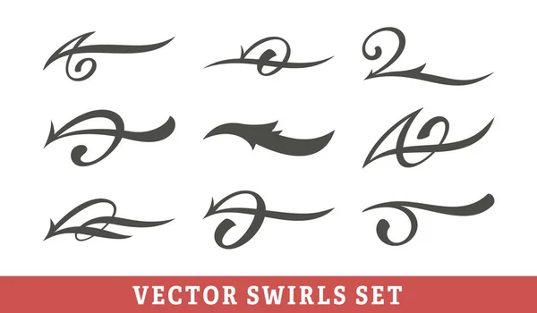 Calligraphic Swirls Set — Stock Vector