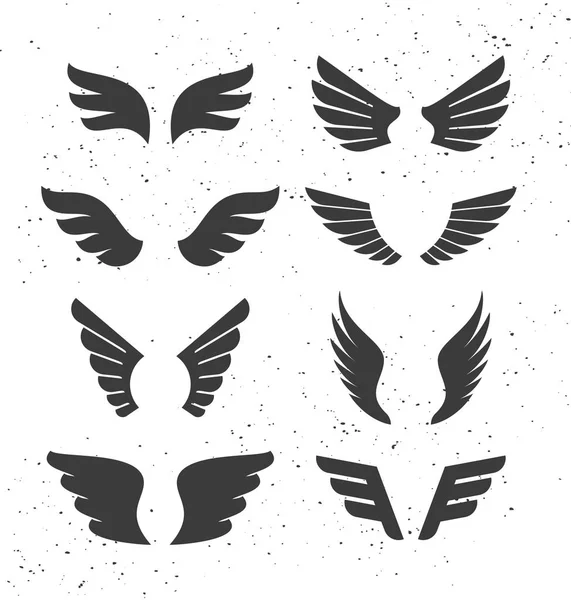 Black Wings Set — Stock Vector