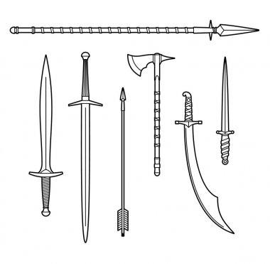 Vektör kol Set