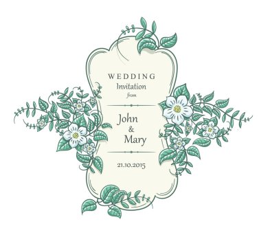 Beyaz çiçek etiketi