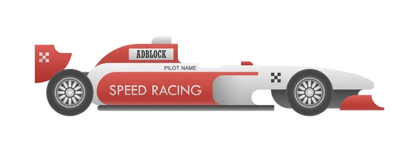 Racing auto zijaanzicht — Stockvector