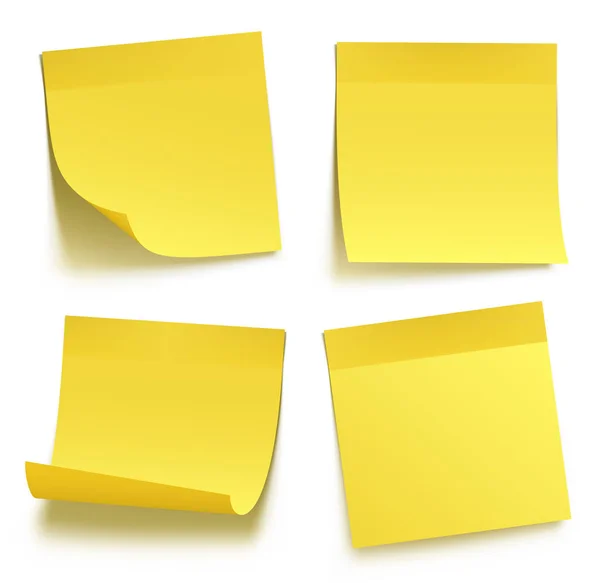 Κίτρινες κολλώδεις σημειώσεις — Διανυσματικό Αρχείο