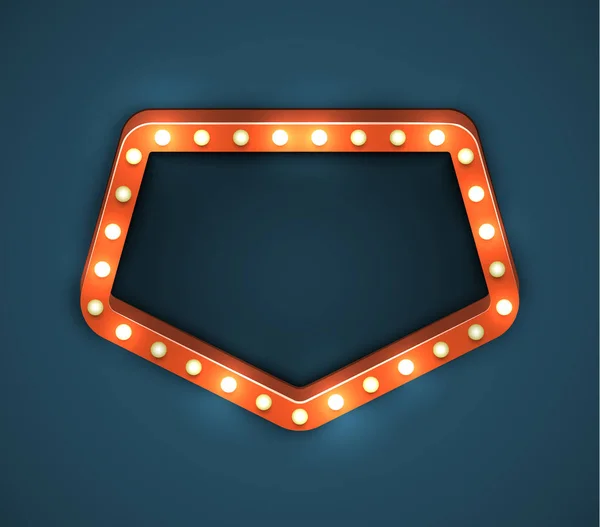 Gloeilamp Frame Marquee Stockvector