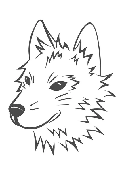 Tête de loup vecteur — Image vectorielle