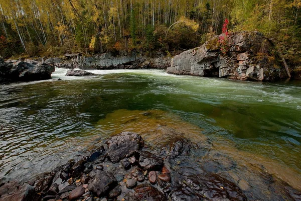 Skönheten i berget floderna i Sibirien — Stockfoto