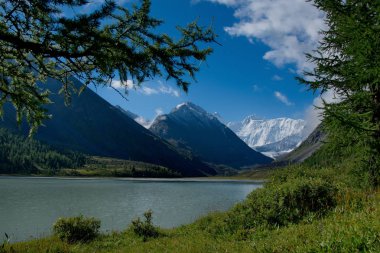Yaz dağ Altay nehirler üzerinde