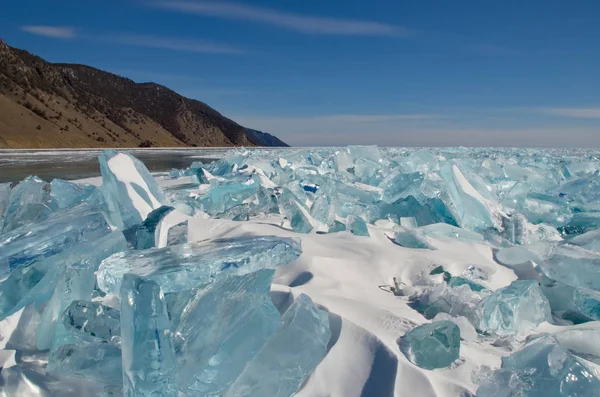 Rusland Oost Siberië Het Verbazen Van Transparantie Van Het Ijs — Stockfoto