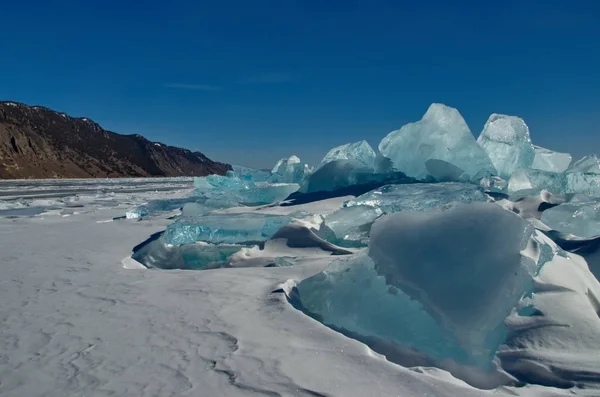 Rusland Oost Siberië Het Verbazen Van Transparantie Van Het Ijs — Stockfoto