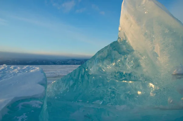 Russland Ostsibirien Erstaunlich Die Transparenz Des Eises Des Baikalsees Aufgrund — Stockfoto