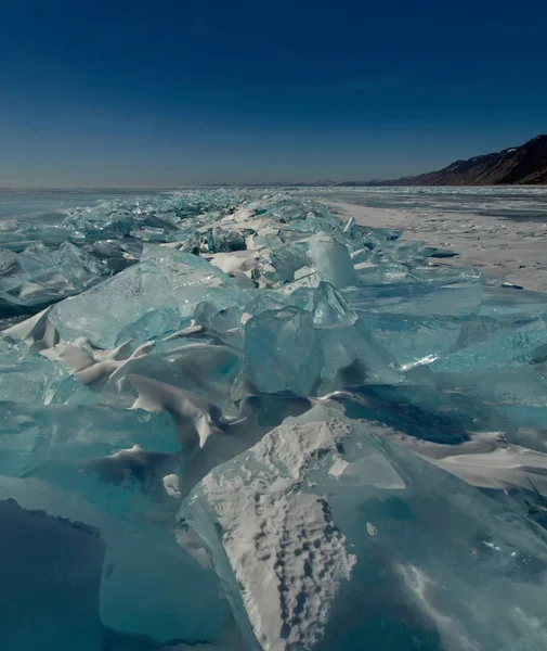 Rusland Oost Siberië Het Verbazen Van Transparantie Van Het Ijs — Stockfoto