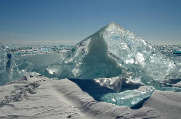 Росія Східний Сибір Дивовижна Прозорість Льодовикового Озера Байкал Через Відсутність — стокове фото