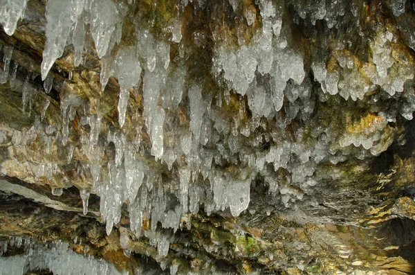 Rusland Oostelijk Siberië Het Baikalmeer Ijsgrotten Van Olkhon Eiland Van — Stockfoto