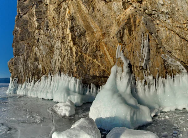 Уникальное Ледяное Озеро Байкал — стоковое фото