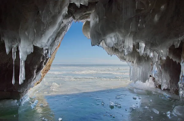 Ρωσία Ανατολική Σιβηρία Λίμνη Βαϊκάλη Ice Σπηλιές Του Νησιού Olkhon — Φωτογραφία Αρχείου