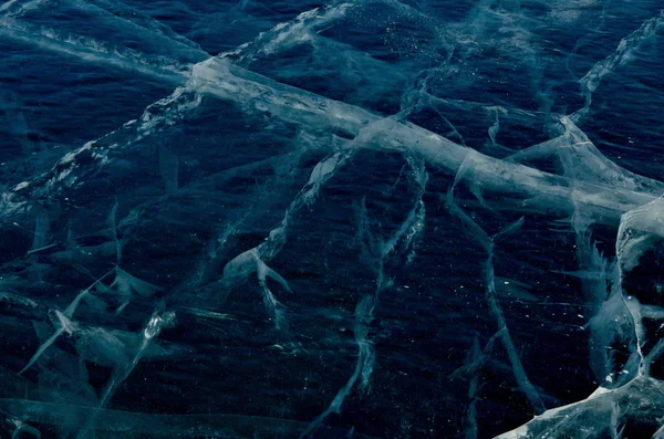 バイカル湖の氷のテクスチャ — ストック写真