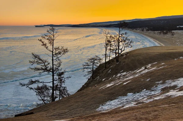 Rusia Lago Baikal Amanecer Cabo Burhan Isla Olkhon —  Fotos de Stock