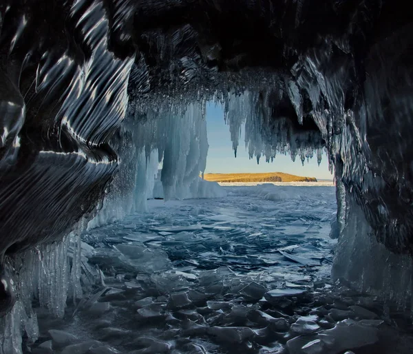 Россия Восточная Сибирь Озеро Байкал Ледовые Пещеры Острова Ольхон Малого — стоковое фото