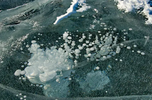 Текстури Льоду Озеро Байкал — стокове фото