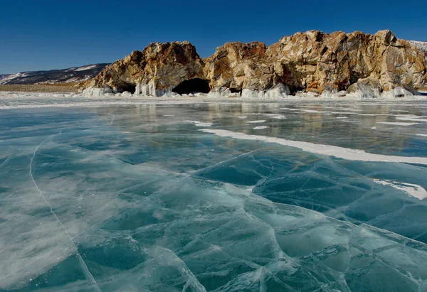 Ryssland Den Unika Skönheten Transparent Bajkalsjön — Stockfoto