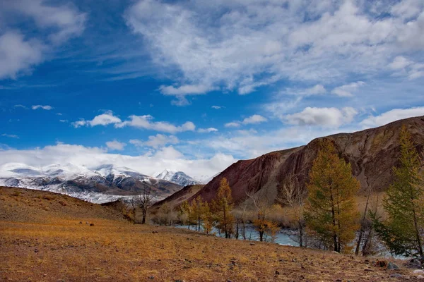 Ryssland Söder Västra Sibirien Hösten Altai Bergen Nära Naturparken Fördärvar — Stockfoto