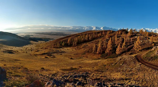 Rosja Piękno Późno Jesienne Góry Ałtaj — Zdjęcie stockowe