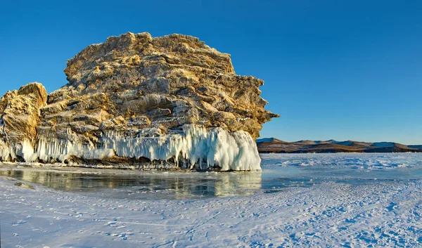 Rusia Belleza Única Del Hielo Transparente Del Lago Baikal —  Fotos de Stock